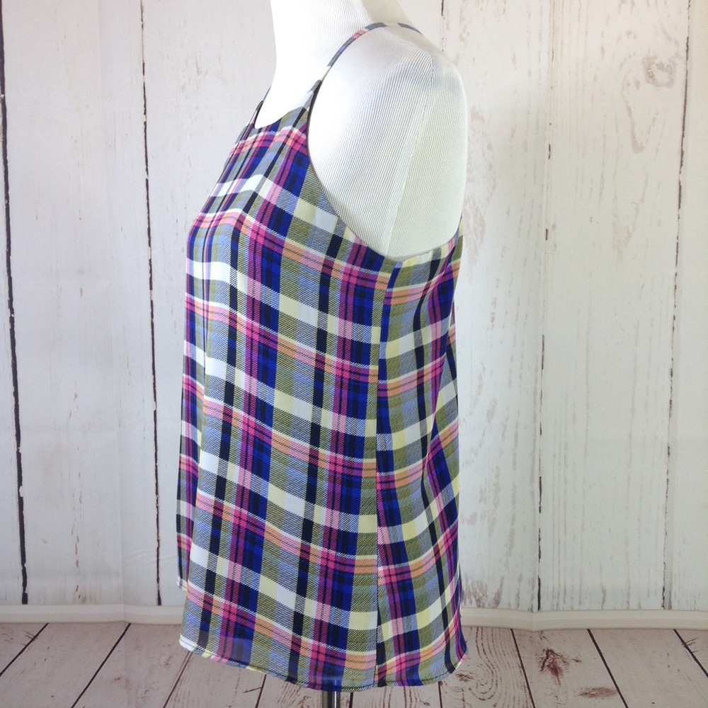 Askari Plaid Racerback Tank Top Size Small - Picture 3 of 7